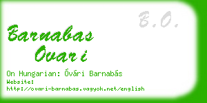 barnabas ovari business card
